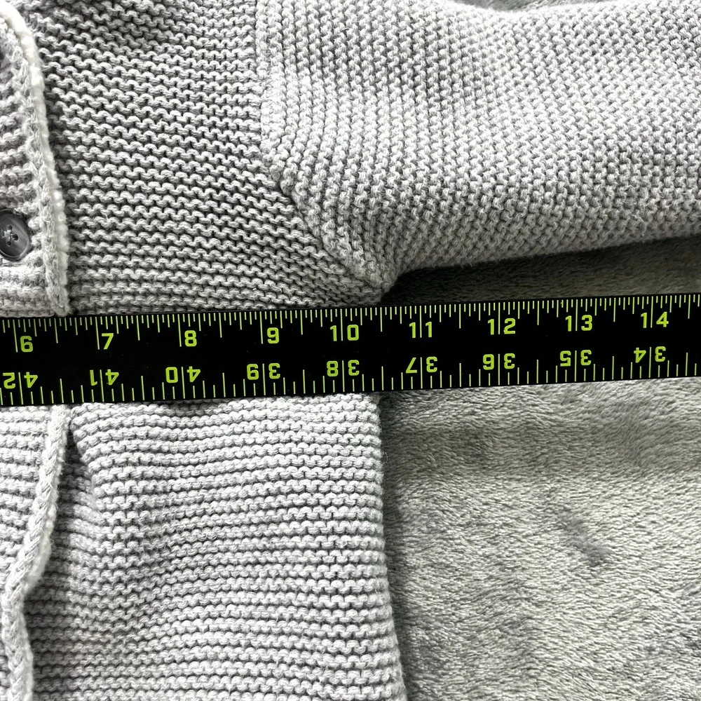 Carters Hooded Sherpa Lined Bear Ear Sweater Coat Grey 18M Unisex